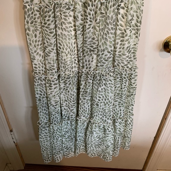 Olive Leaf Sheer Dress - Picture 3 of 7